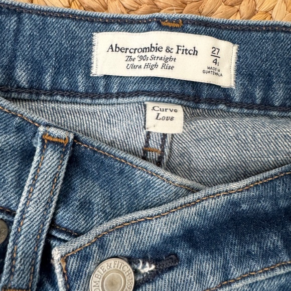 Abercrombie & Fitch Blue Straight Leg Jeans - Picture 4 of 13